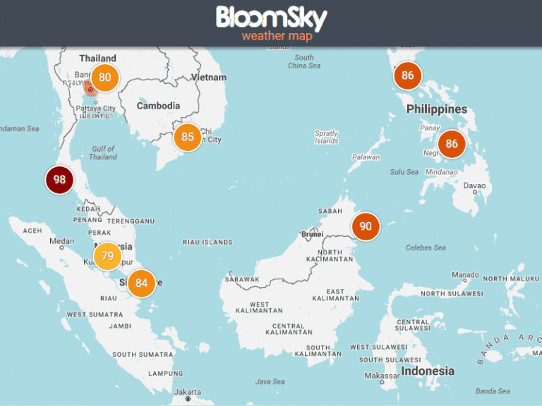 BloomSky Current Locations in ASEAN