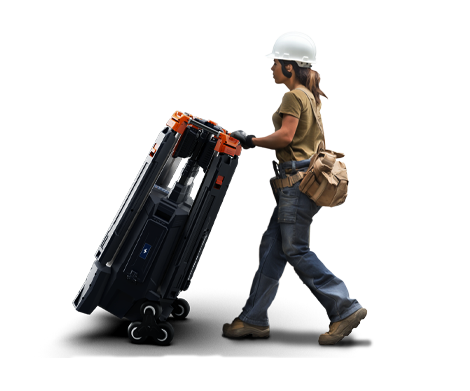 Single operator pulling the folded TL-500